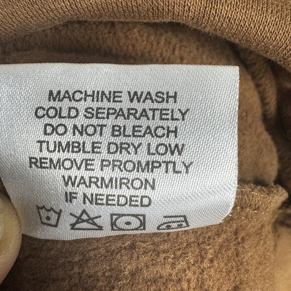 Brooklyn Cloth ORIGINALS HoodieBrown MED Oversized PulloverSweatshirt Streetwear - Picture 8 of 8